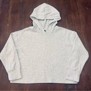 Youth Old Navy Cropped Light Gray Hoodie